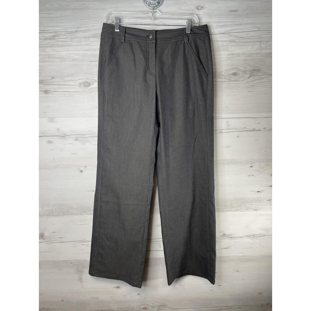 ISDA & Co‎ Pants Womens 8 Gray Straight Leg Stretch Dress Career Office Workwear